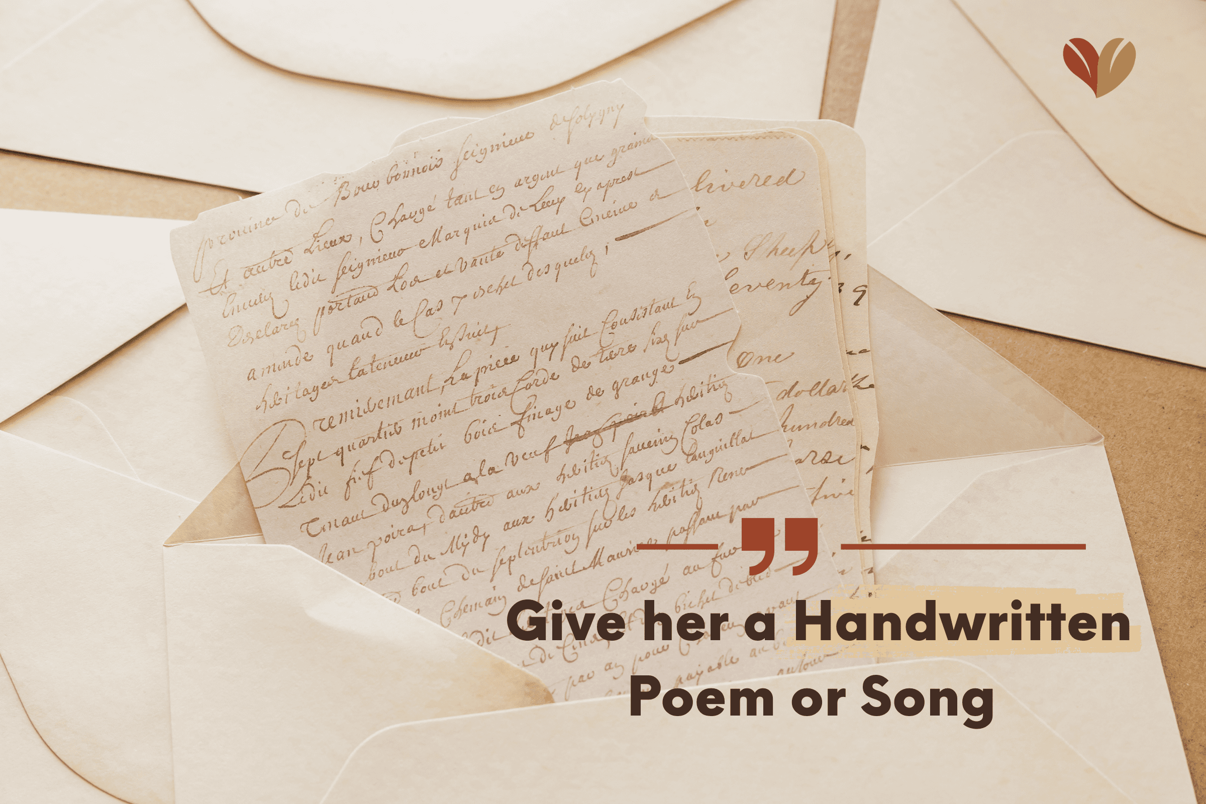 Give her a Handwritten Poem or Song
