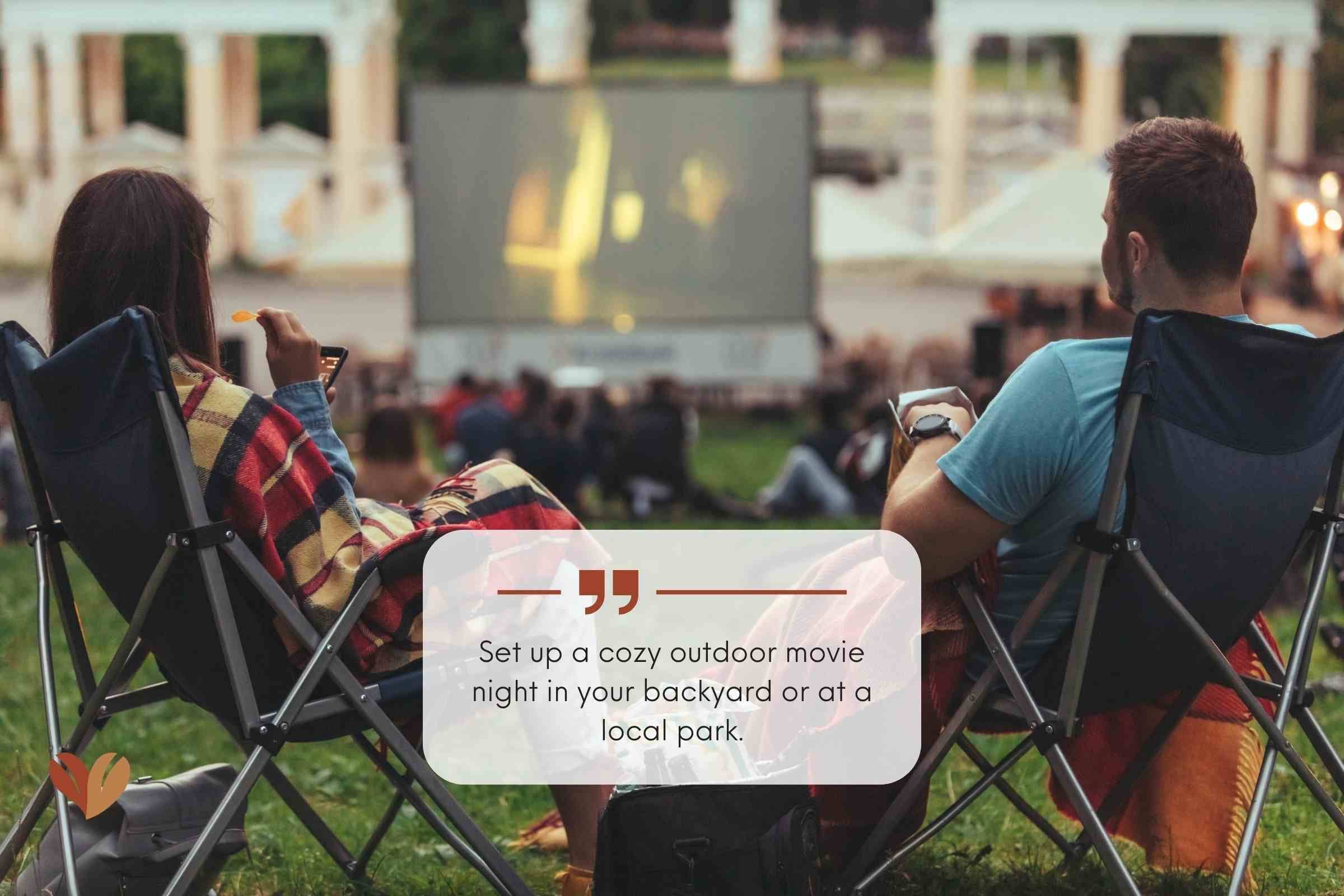 Having a outdoor movie night is also an ideal gift for her