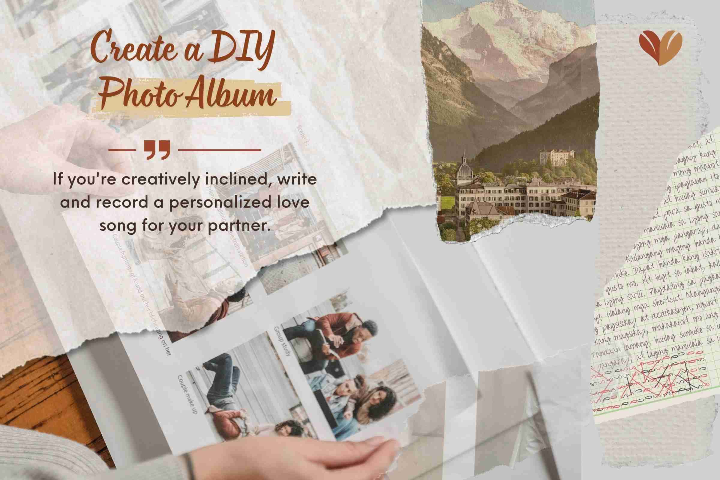 1st anniversary gifts for her can be a DIY photo album