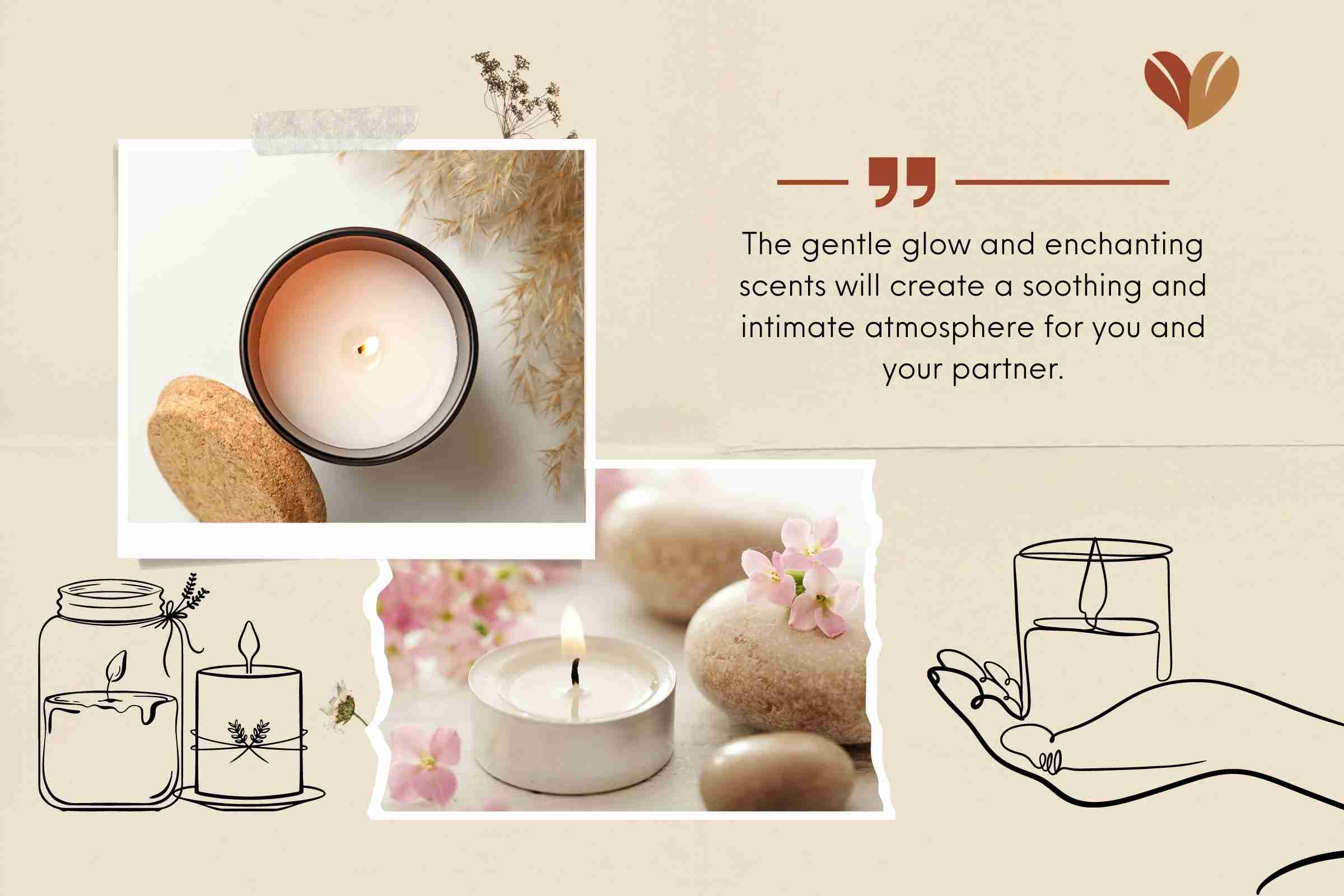 Set a romantic ambiance in your bedroom with the soft flickering light and captivating scents of scented candles