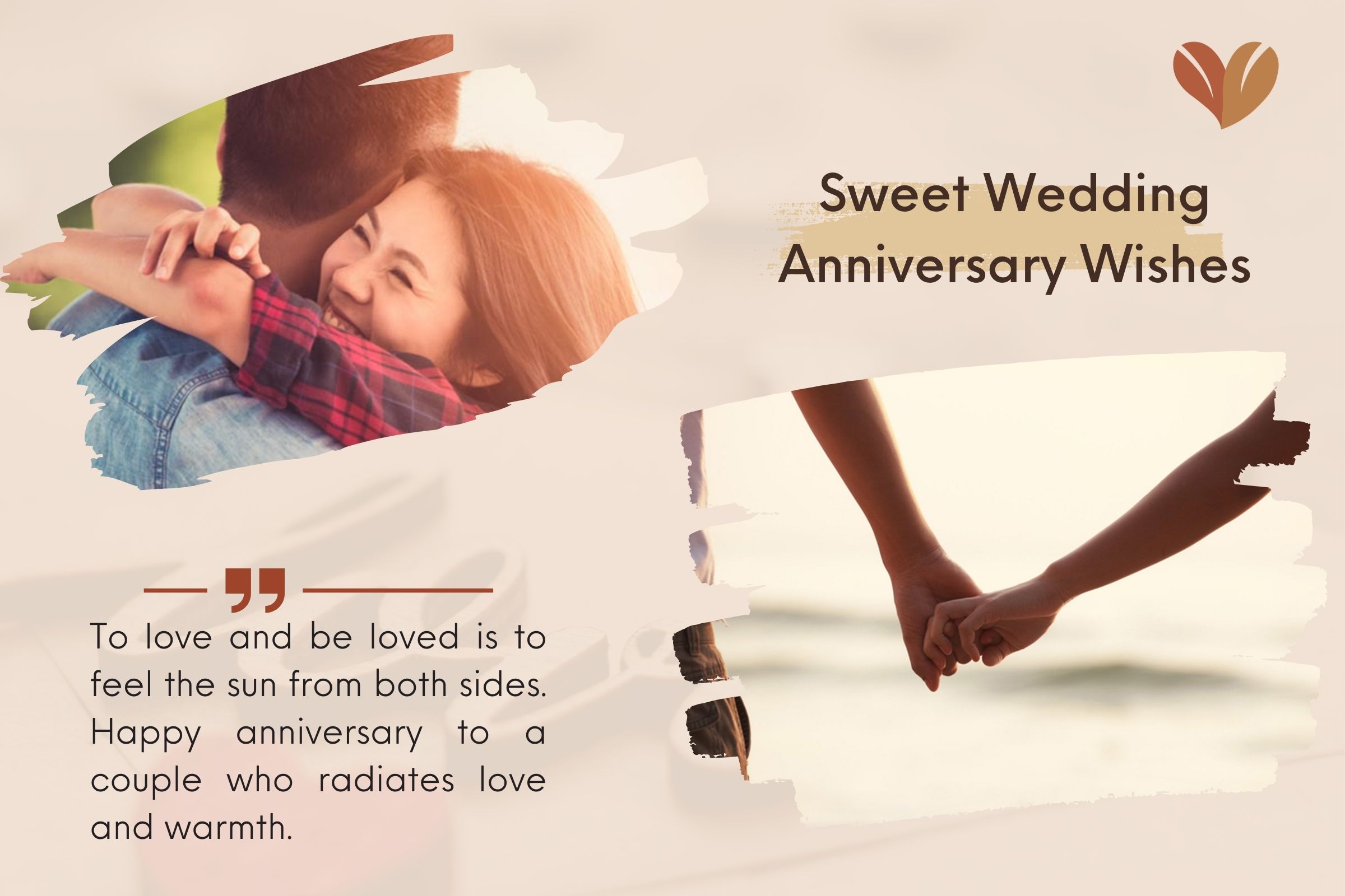 Sweet wedding anniversary wishes for couple