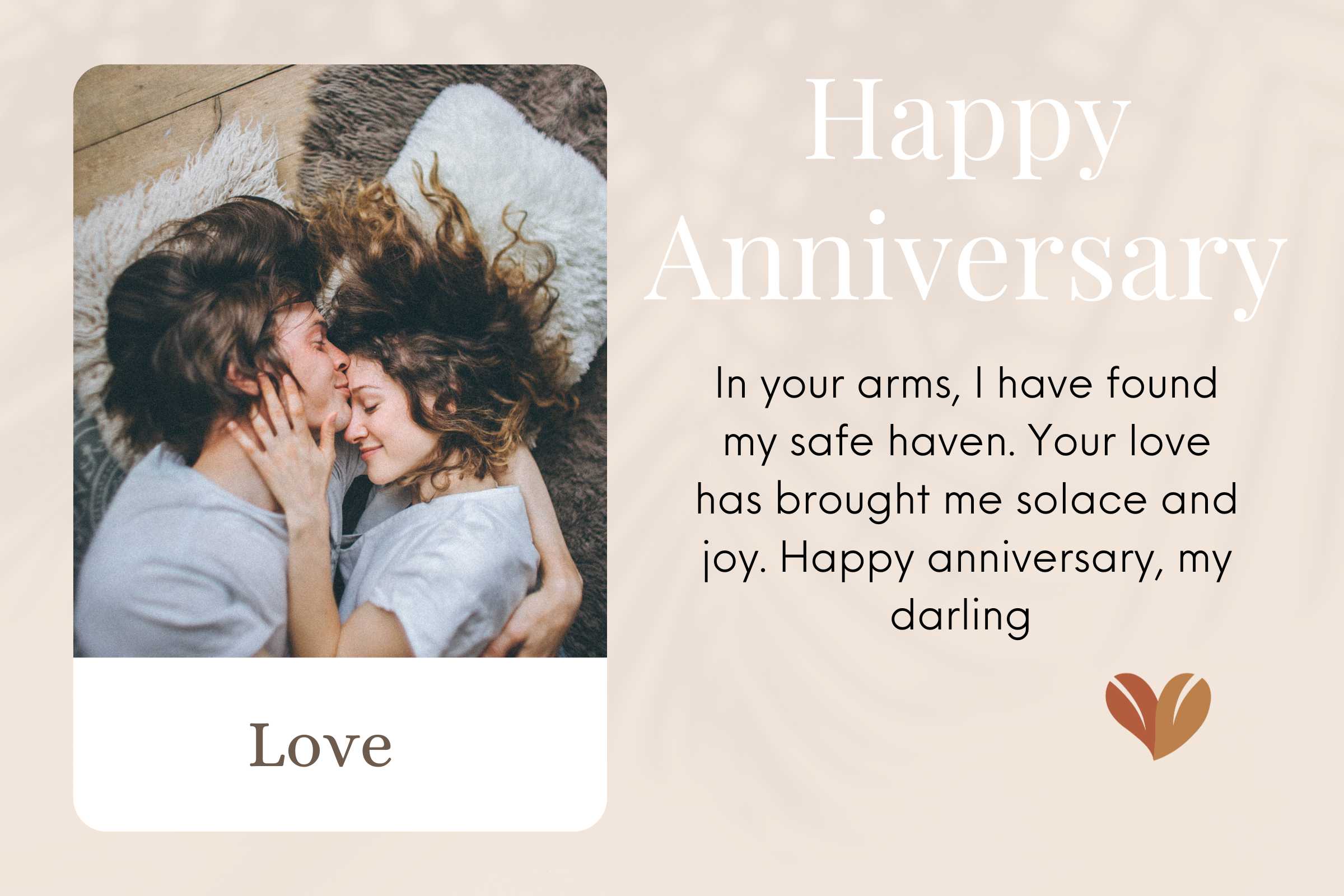 Happy anniversary for husband and wife with romantic quotes