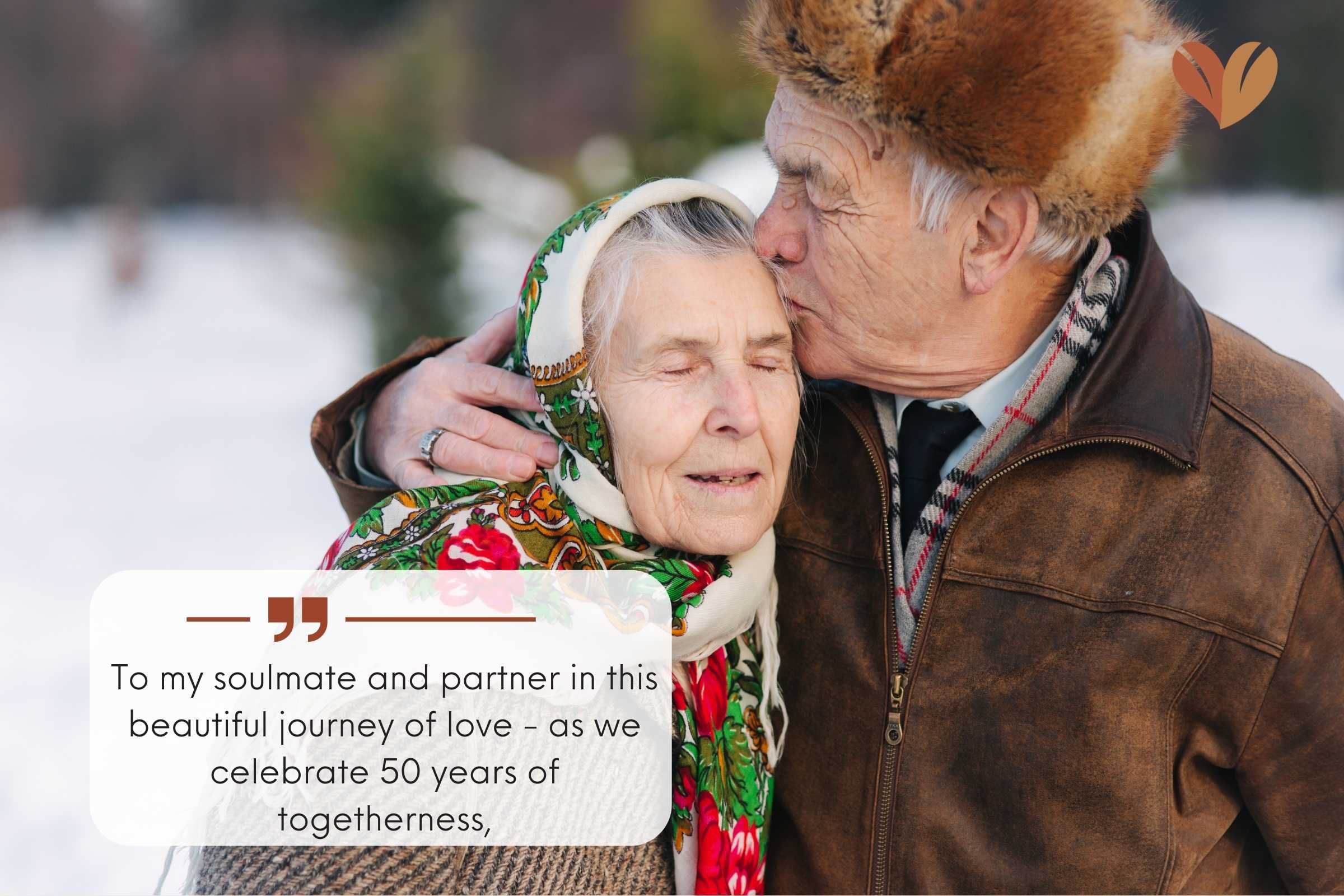 Commemorating 50 years of love with heartfelt wedding anniversary wishes.