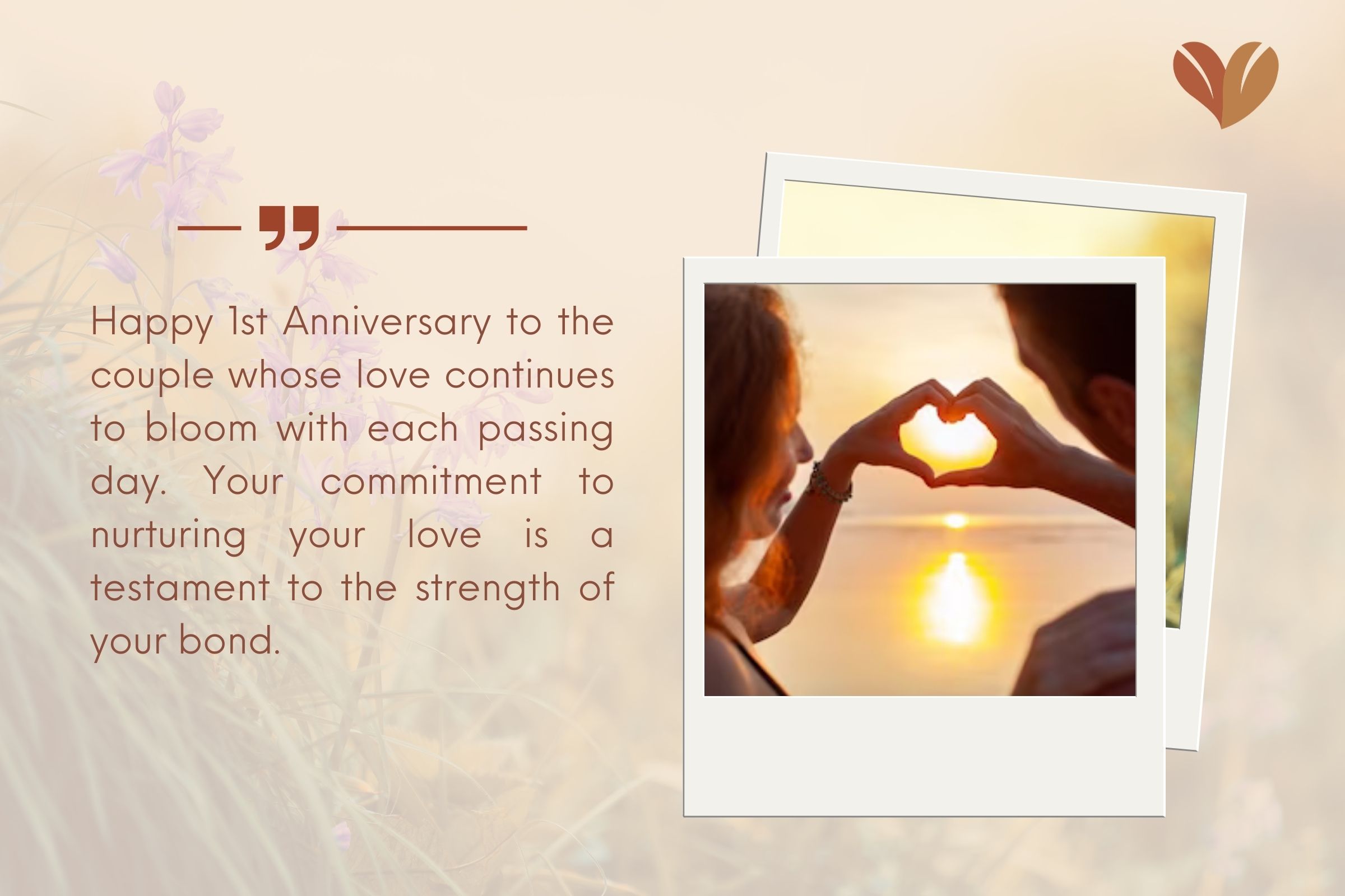 Happy 1st anniversary wishes for couple