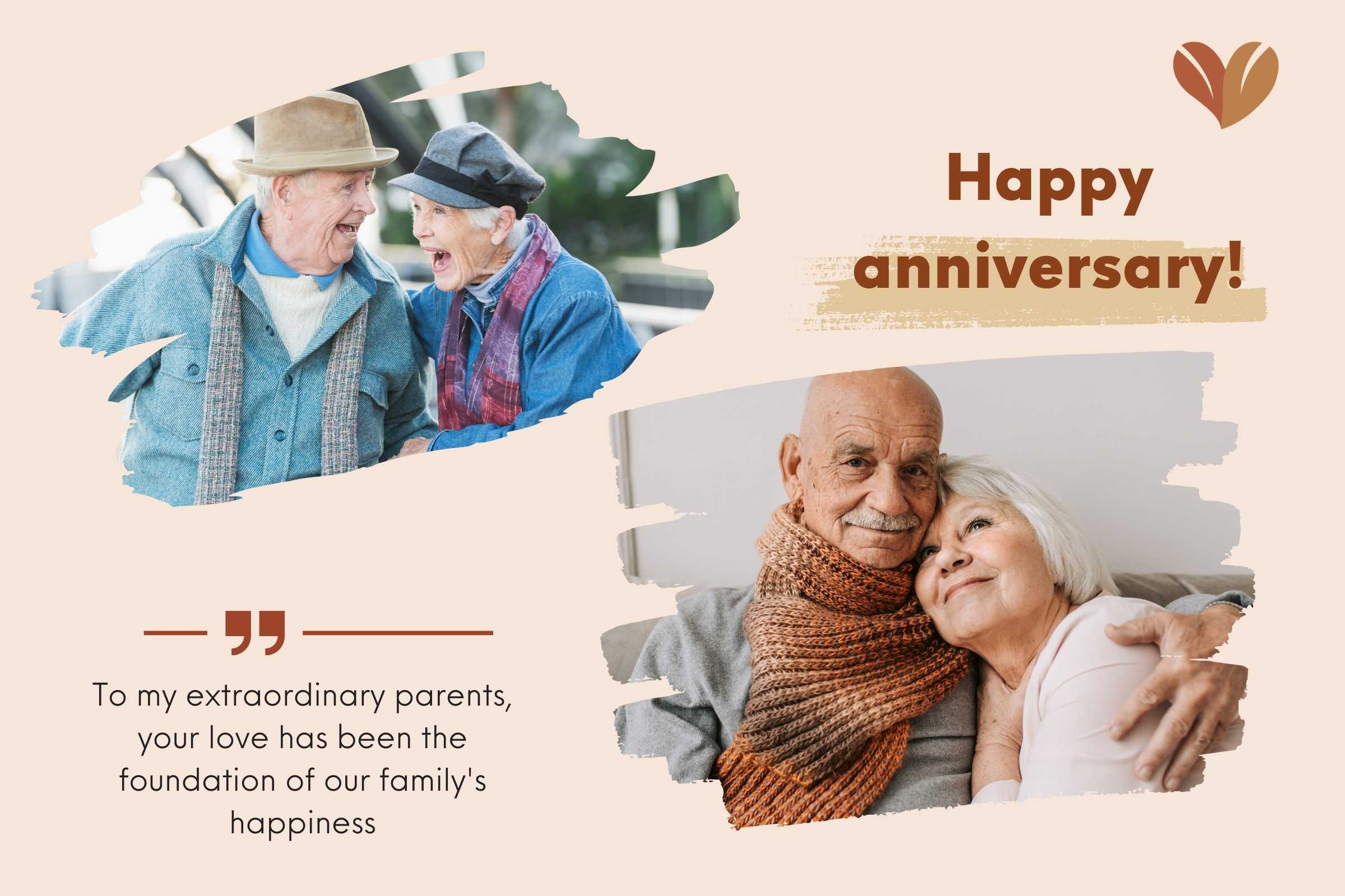 Warmth and joy radiate in this picture, fitting anniversary quotes for parents.