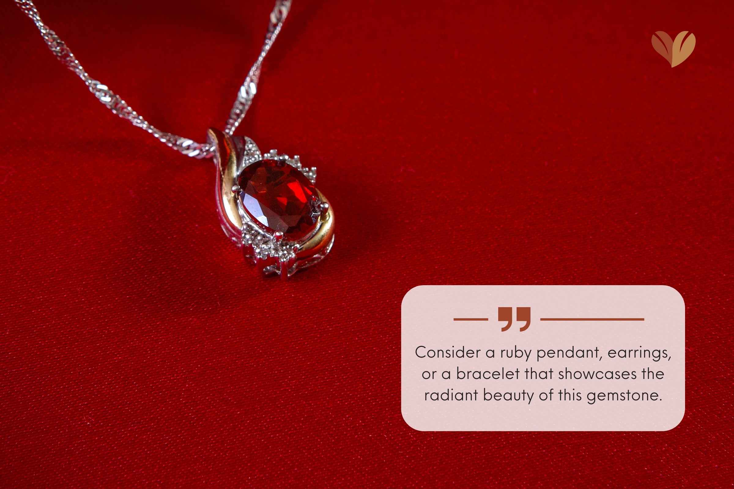 A ruby pendant that showcases the radiant beauty