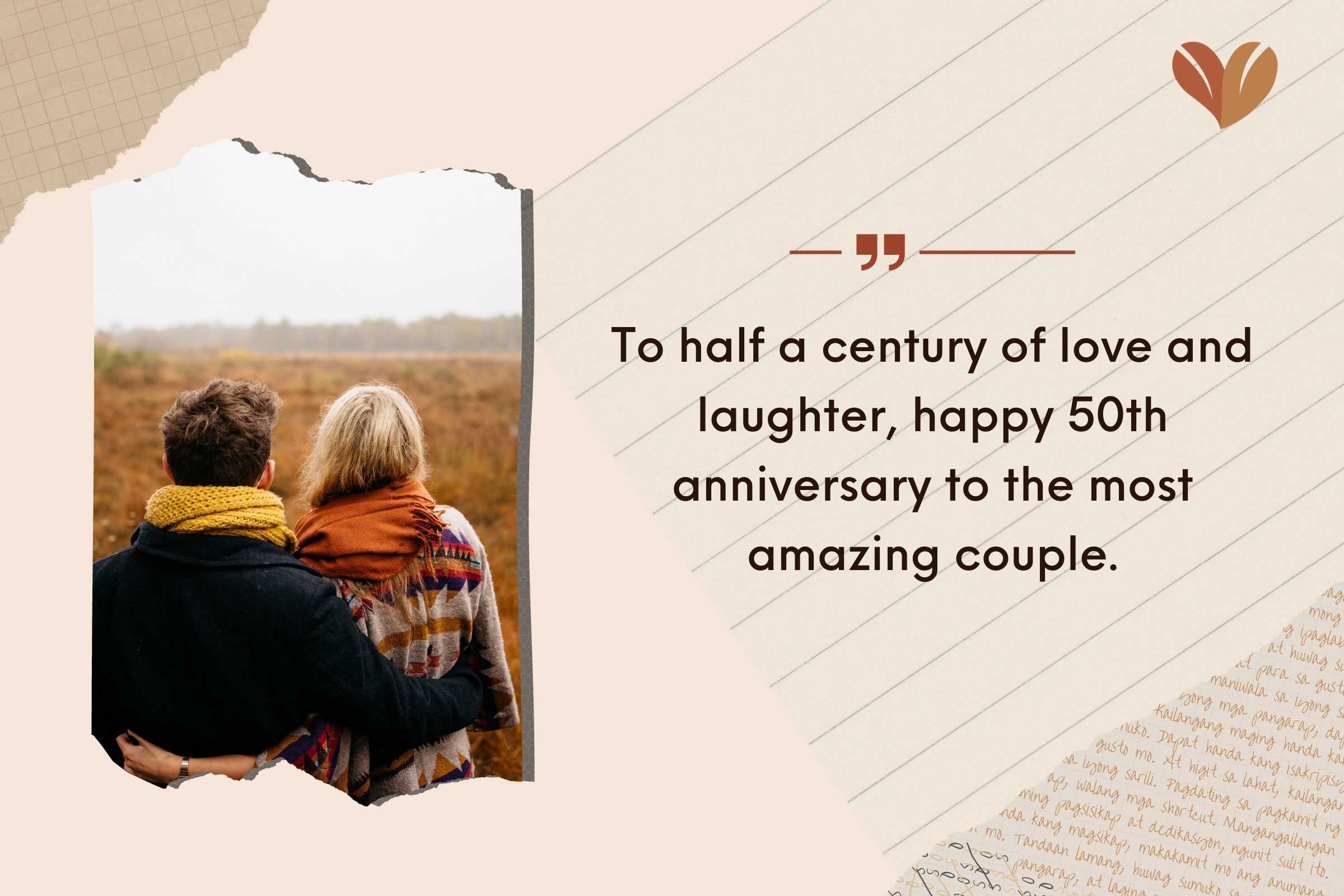 An affectionate couple, a perfect backdrop for anniversary card messages.