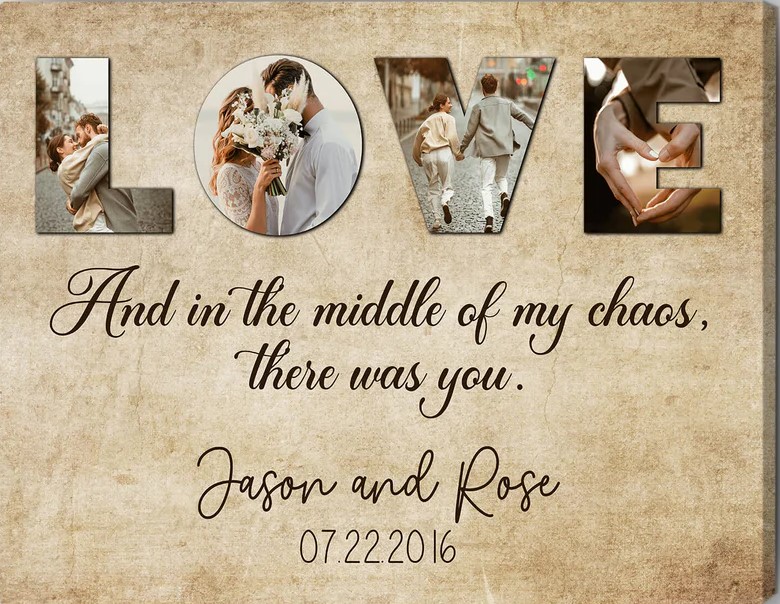 There Was You - Personalized Anniversary, Valentine's Day gift for couple - Custom Canvas - MyMindfulGifts