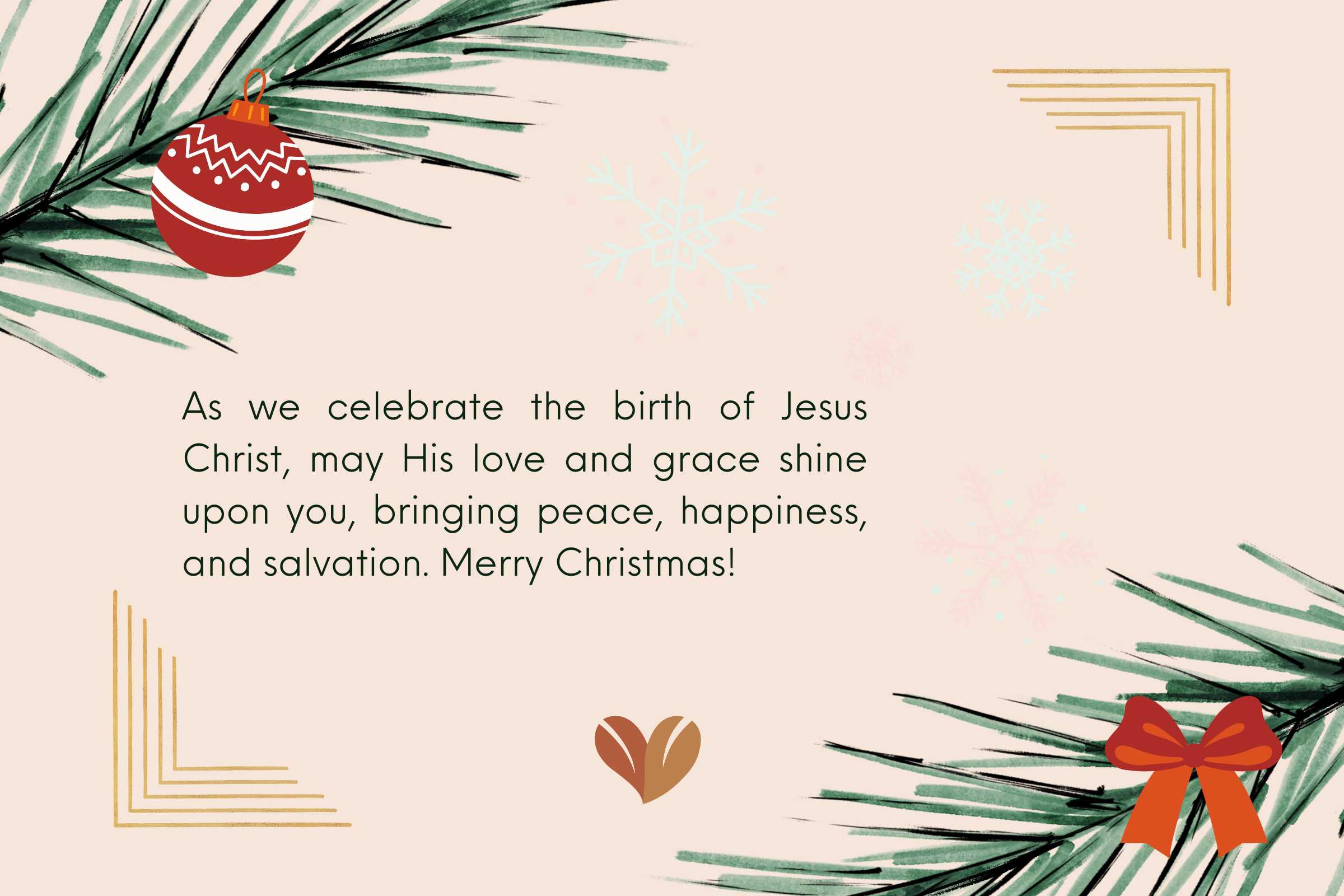 Wishing you a blessed Christmas