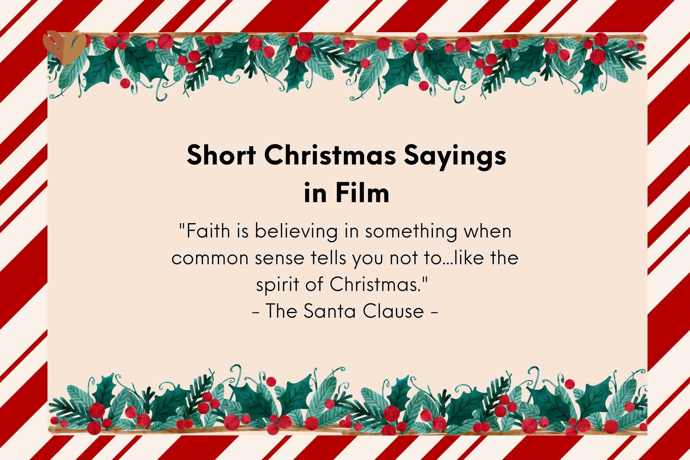 Short Christmas Sayings in Film