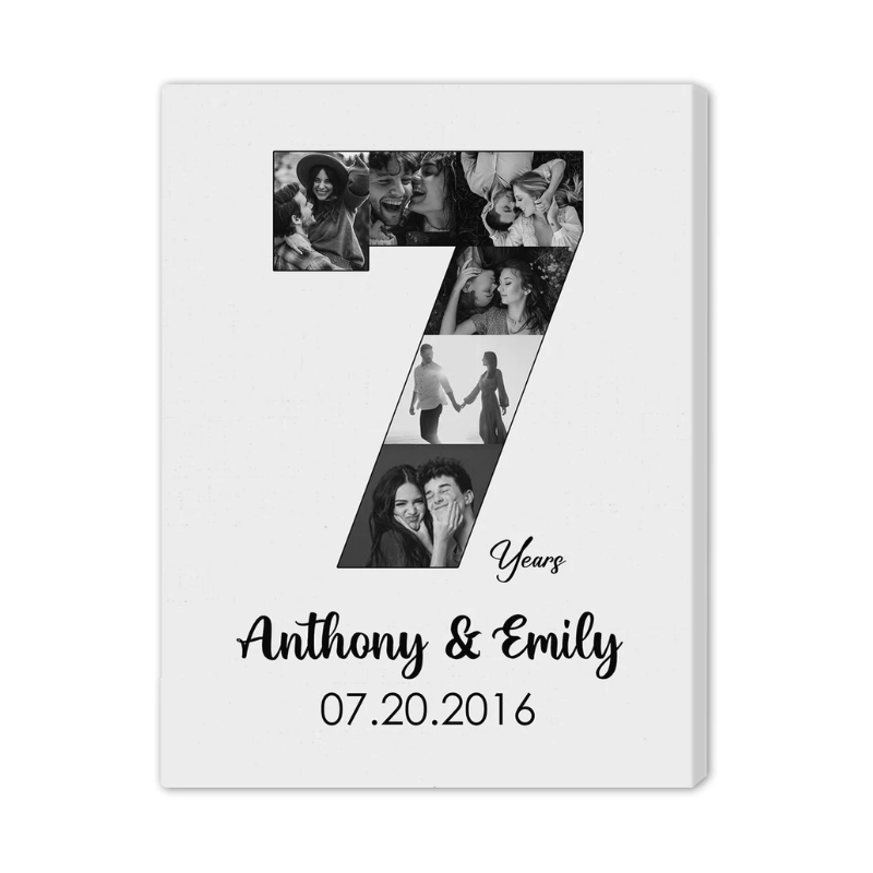 1. Capture Your Love Story with a Personalized 7th Year Anniversary Photo Collage