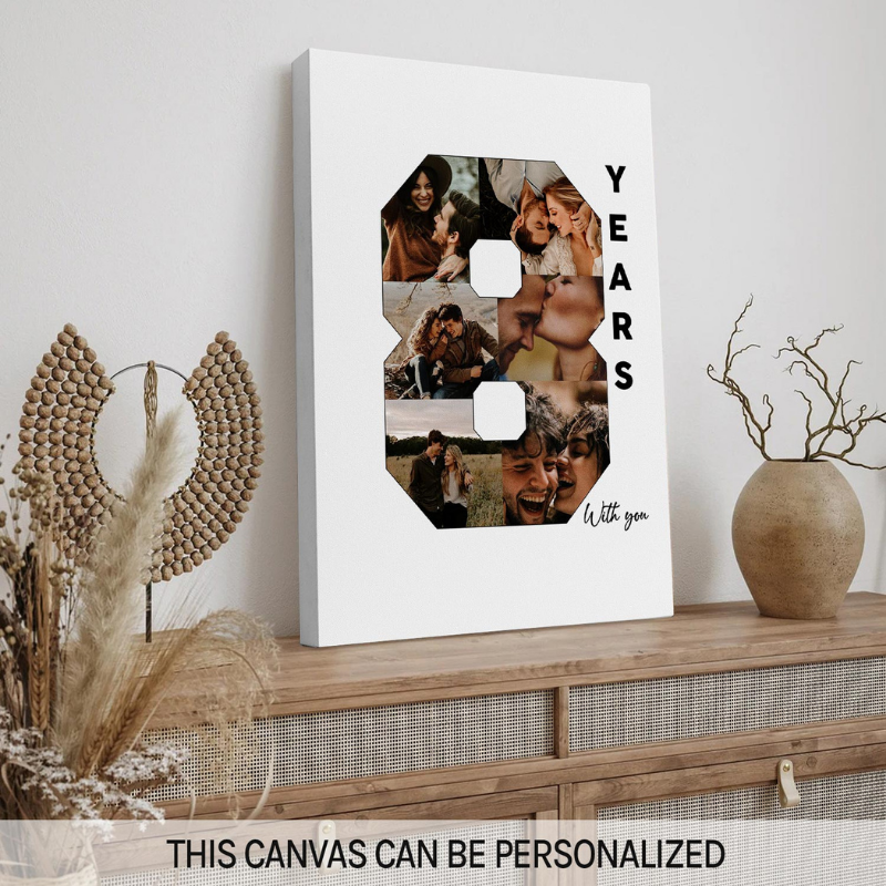 9. Capture 8 Years of Love with a Personalized Photo Collage: The Perfect Anniversary Gift
