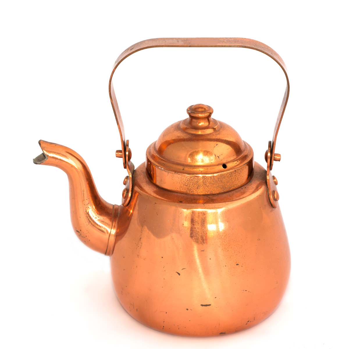 33. Timeless Elegance: Antique Copper Teapot, the Perfect 8th Anniversary Gift for Tea Lovers