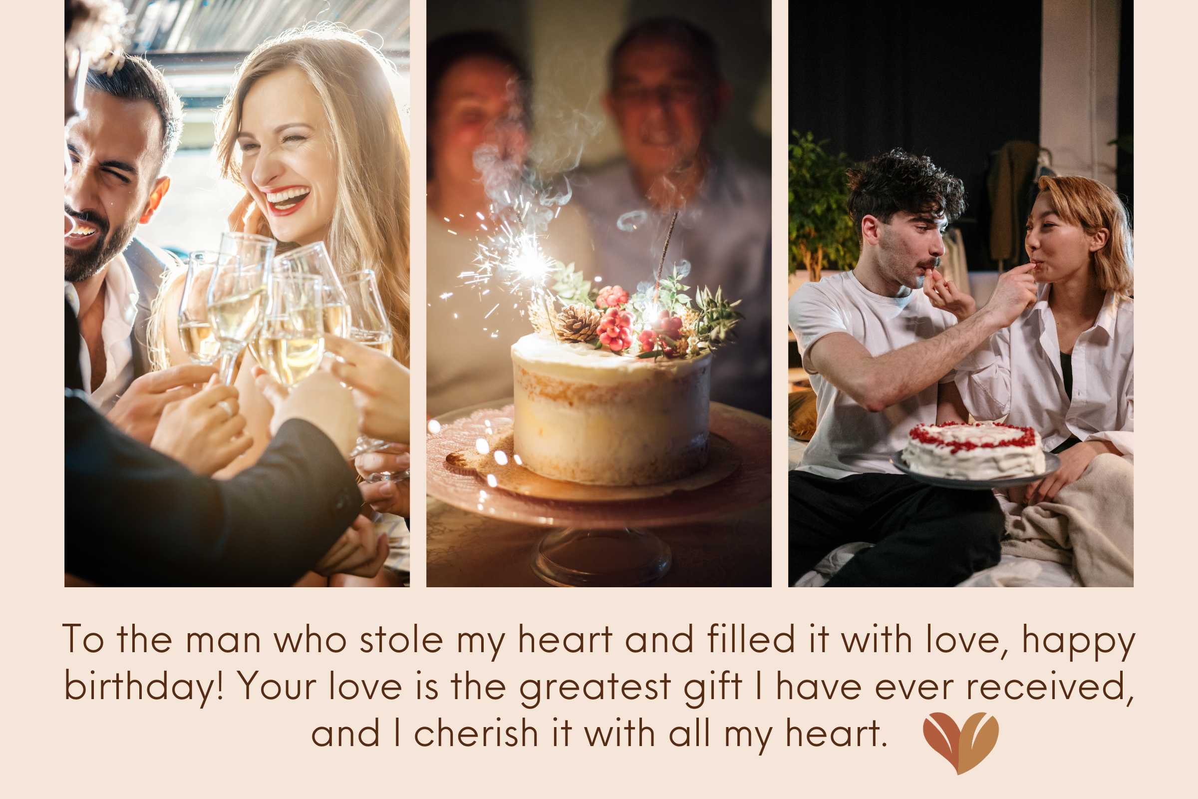 Our love grows deeper and stronger with heart touching birthday wishes for husband