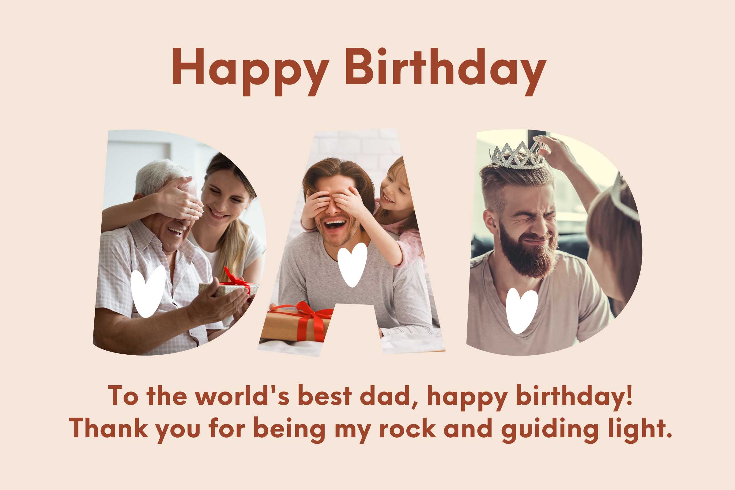 Thank you for being my biggest supporter - Best birthday wishes for dad