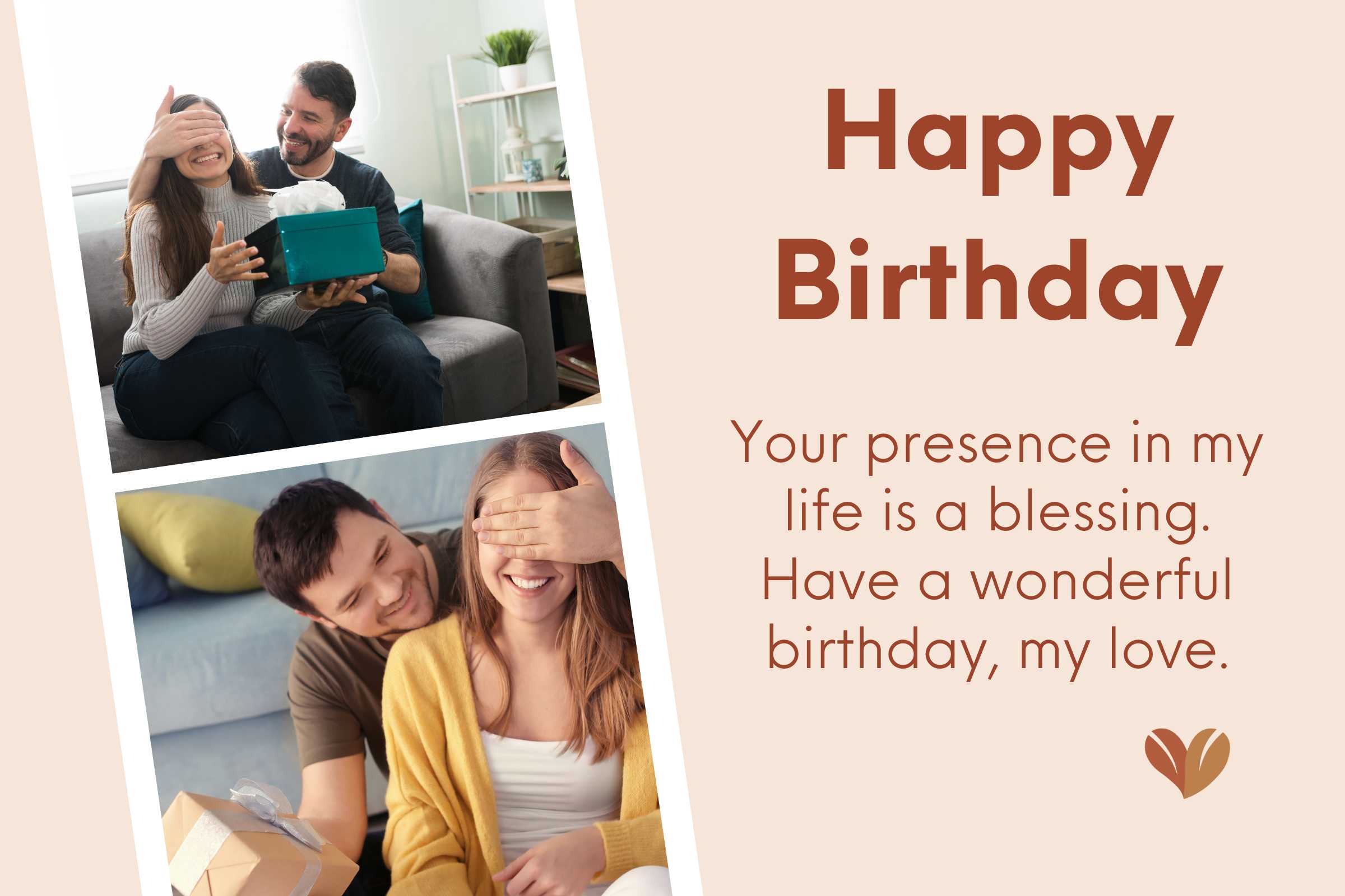 Your presence is a treasure I cherish every day - Happy birthday wishes for fiance