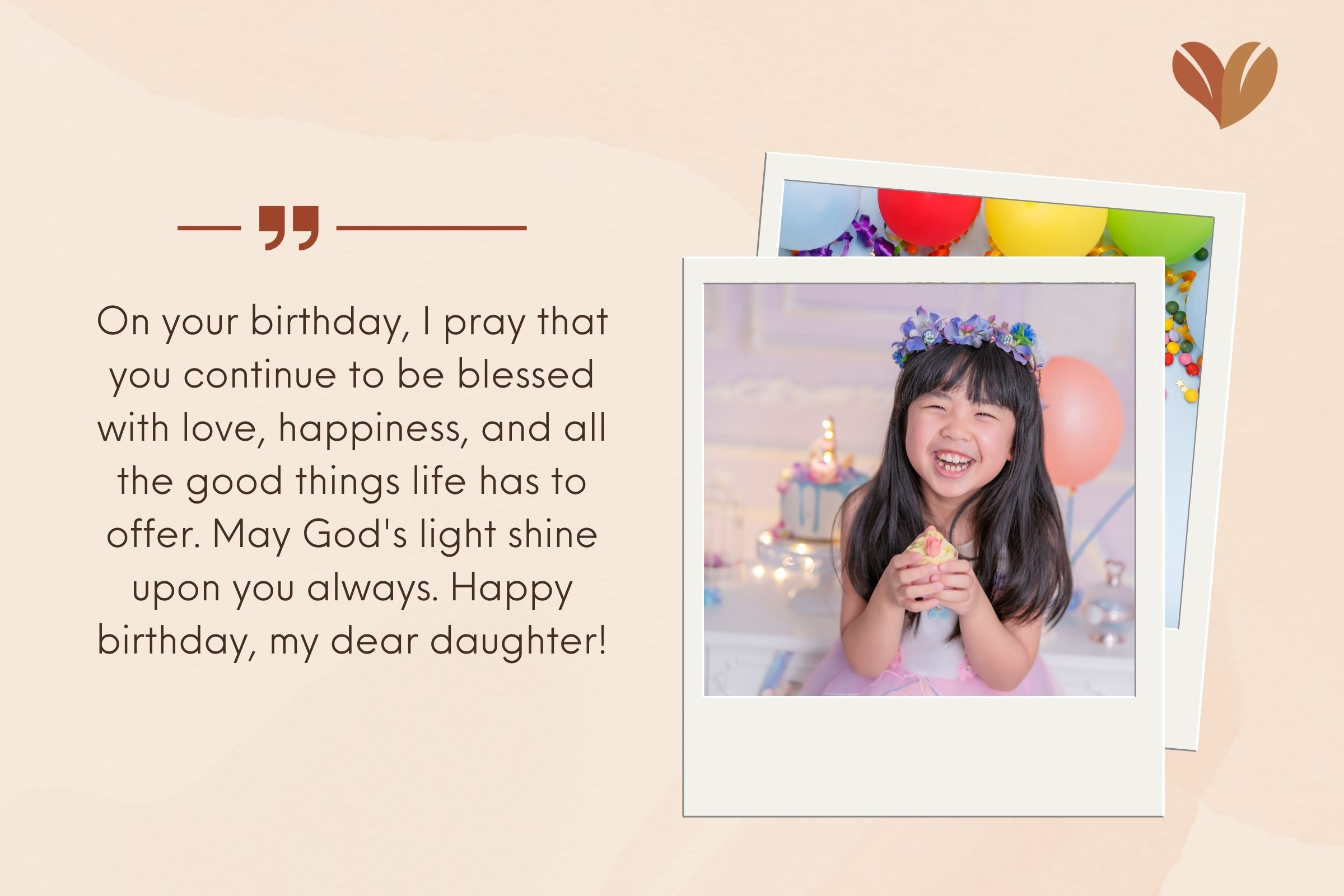 Joyful birthday greetings for daughter