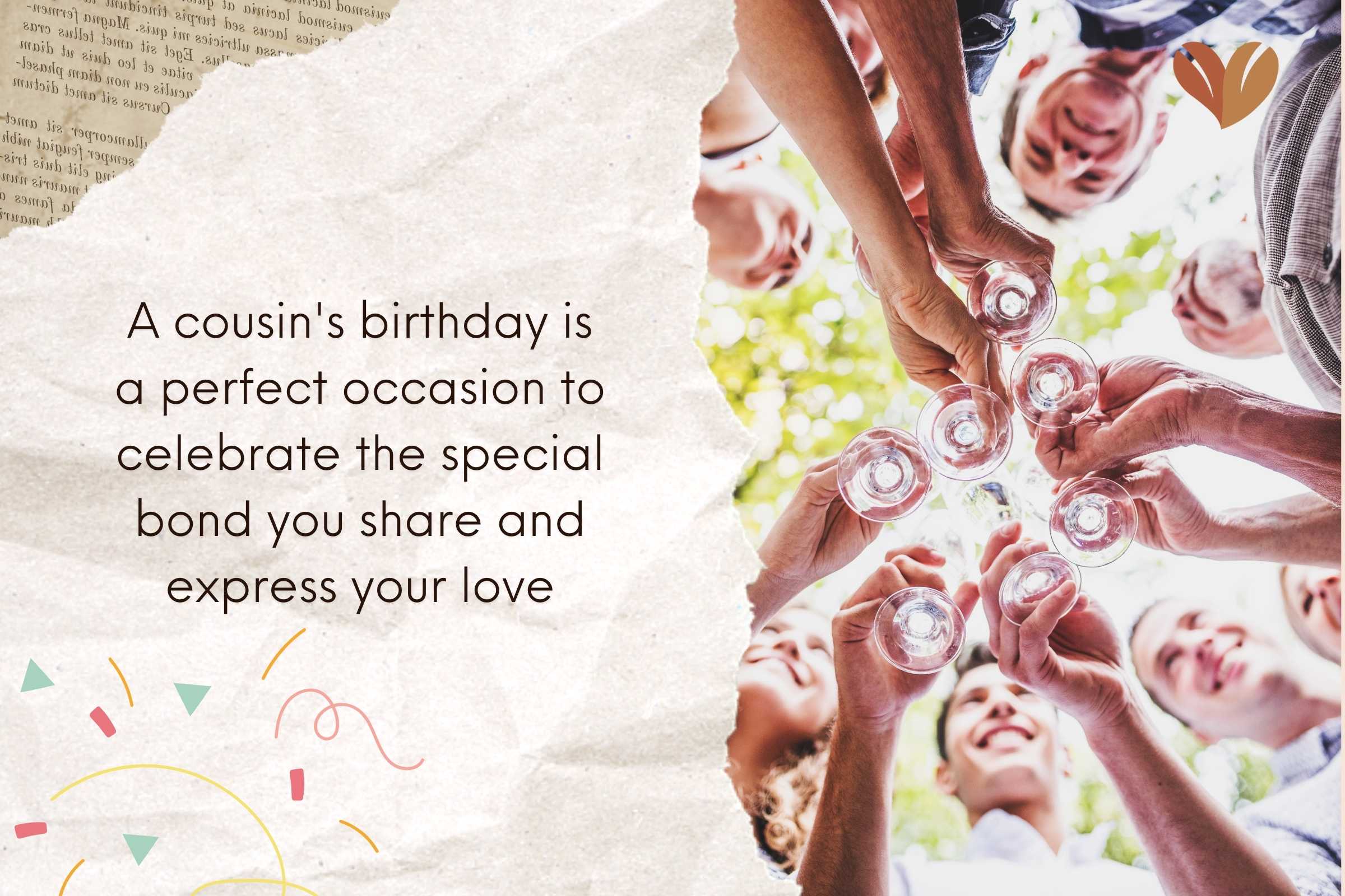 Family love in full bloom with heartfelt 'happy birthday cousin' wishes, a day of smiles.