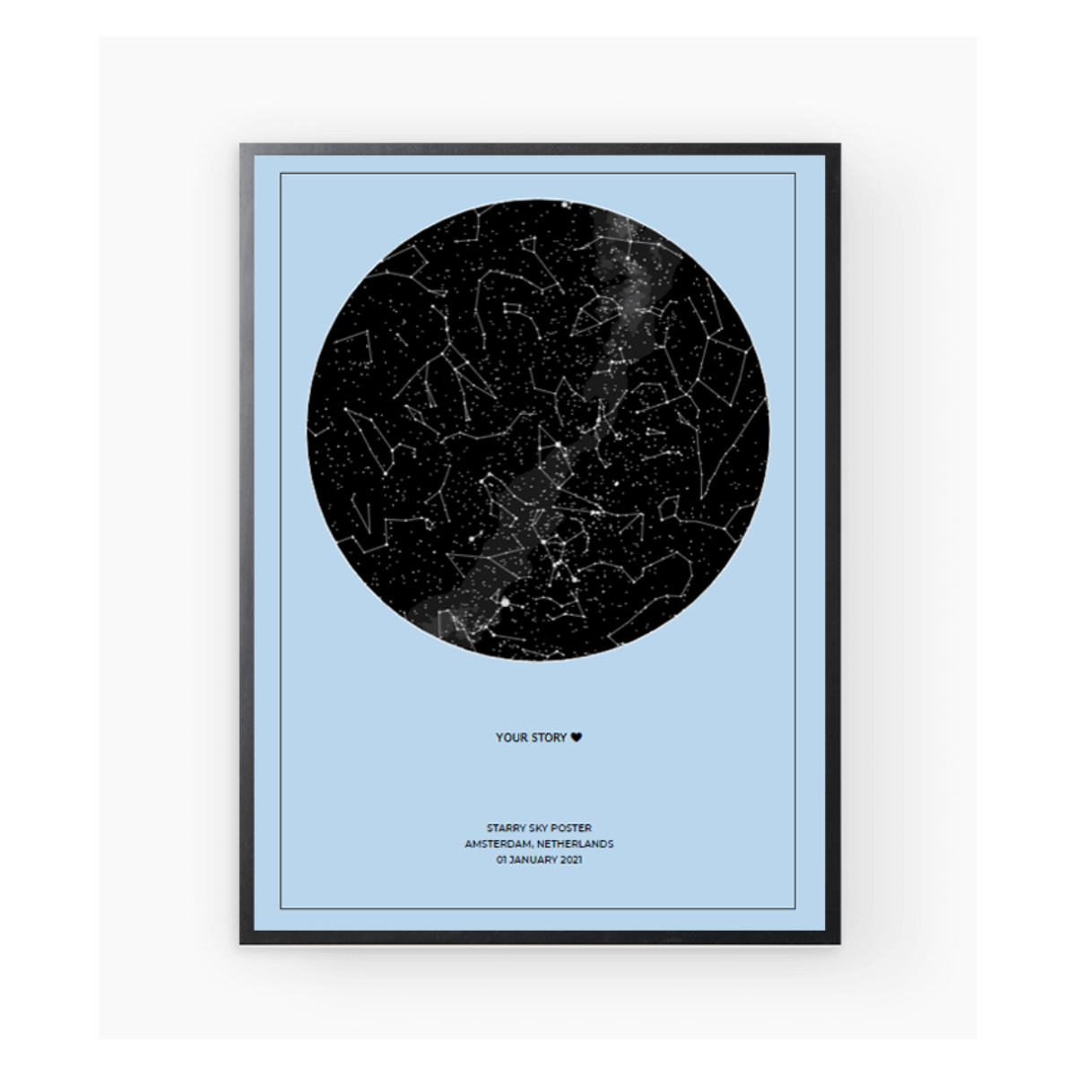 21. Capture Your Love Story in the Stars: Customized Star Map - Perfect Anniversary Gift