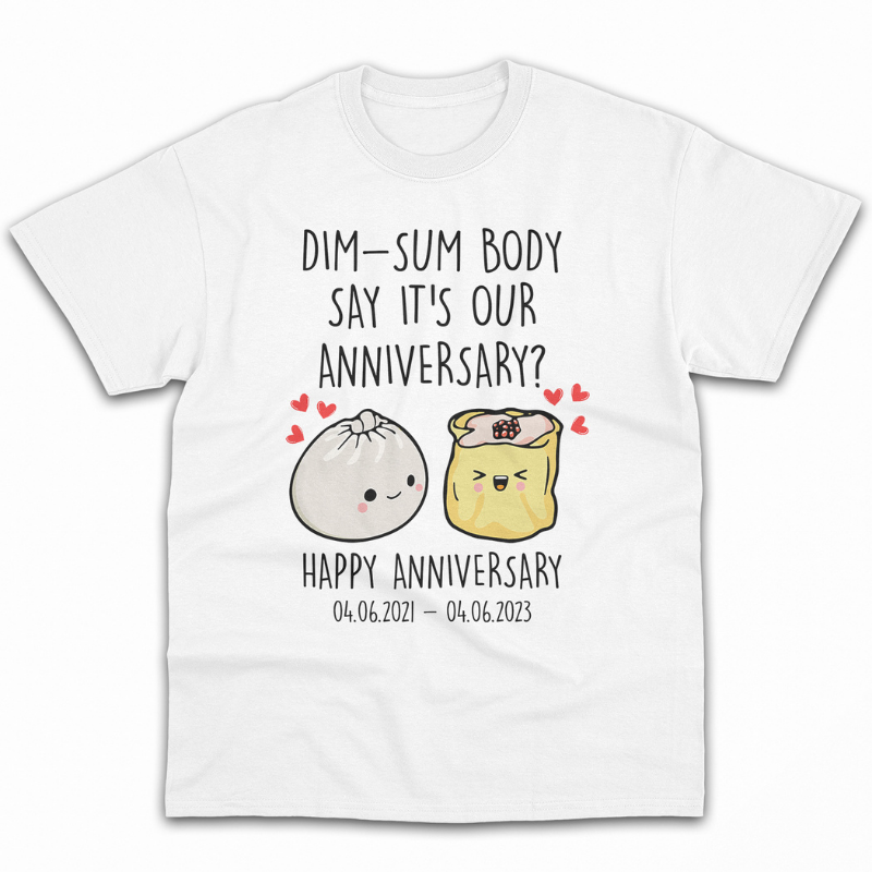 18. Bronze Anniversary Gift: Personalized Tshirt for 8 Year Wedding Anniversary - MyMindfulGifts