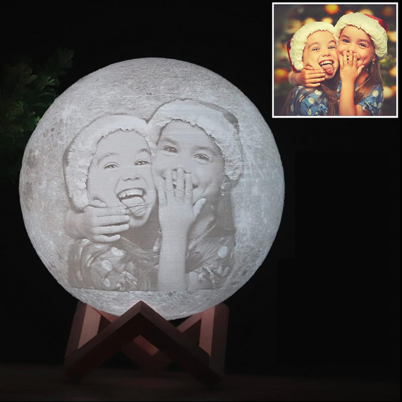 13. Capture Your Love Story with a Stunning and Personalized Photo Moon Lamp