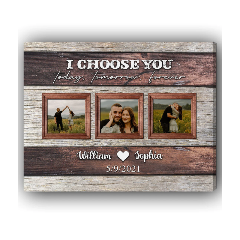 41. I Choose You - Personalized Wedding Anniversary, Valentine's Day gift for Husband for Wife - My Mindful Gifts