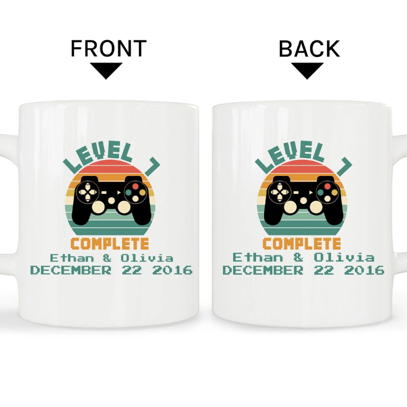 2. Level Up Your Anniversary with a Personalized 7 Year Gift - Custom Mug