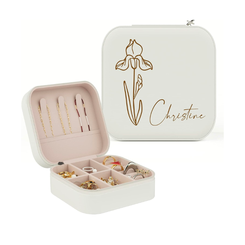 Preserve Precious Memories with a Personalized Cotton Jewelry Box - Perfect 2nd Anniversary Gift for Him