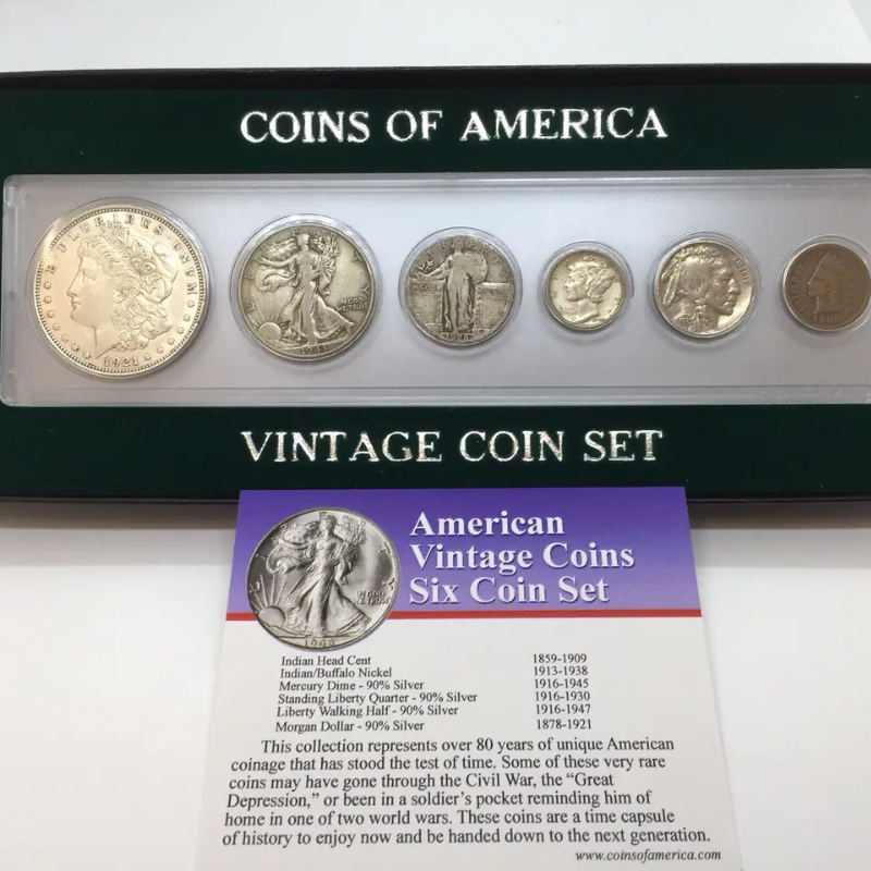 19. Vintage Coin Set: A Unique and Timeless 6 Year Anniversary Gift Idea