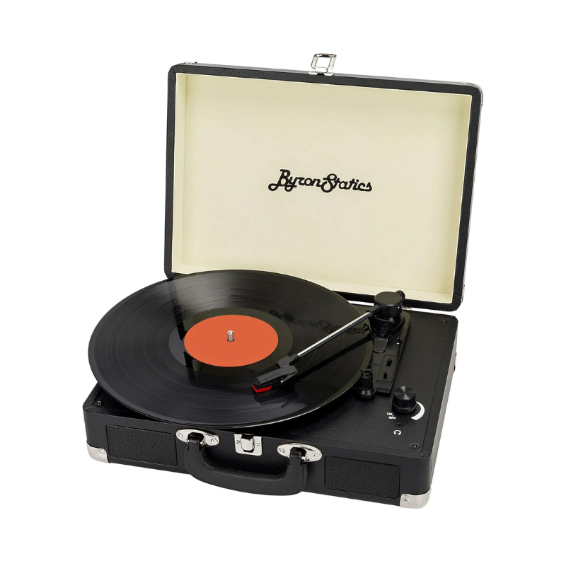 5. Step back in time with this Vintage Record Player and Vinyl Collection