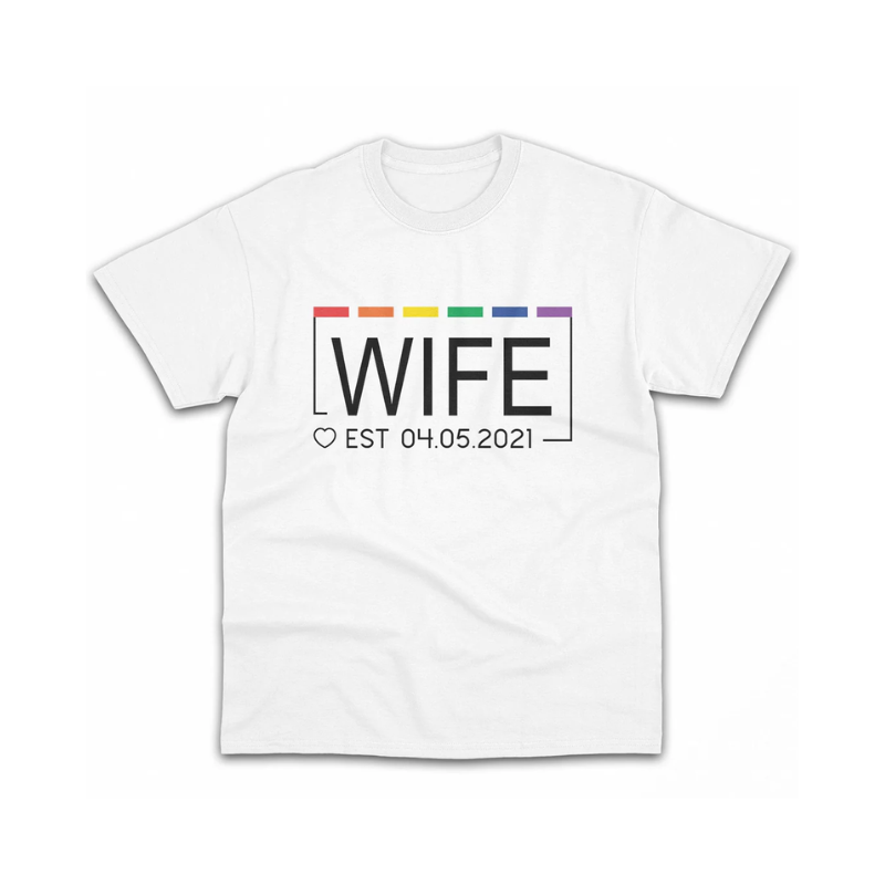 19. Customized T-Shirt: Celebrate 7 Years of Love with a Personalized Anniversary Gift for Your Wife