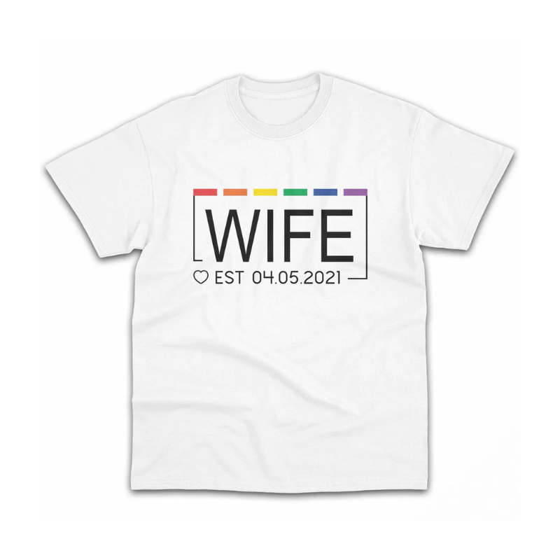 4. Personalized Anniversary Tshirt: Celebrate 6 Years of Love with Wife & Wifey!