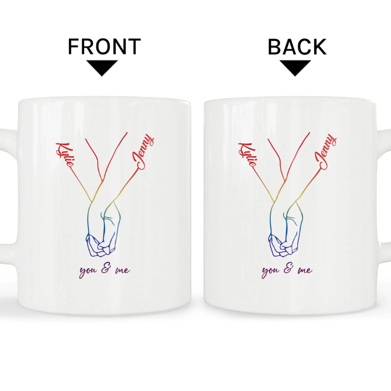 You Me Personalized Anniversary Valentines Day gift for LGBT couple Custom Mug
