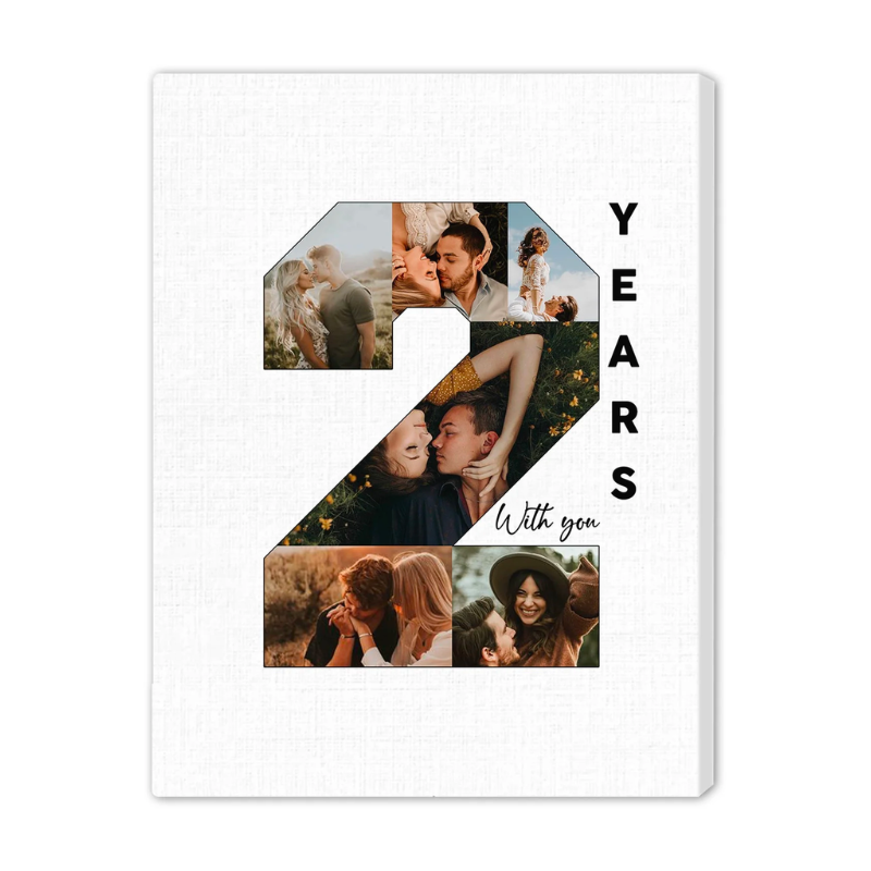 Capture Your Journey Together with a Personalized 2nd Anniversary Photo Collage