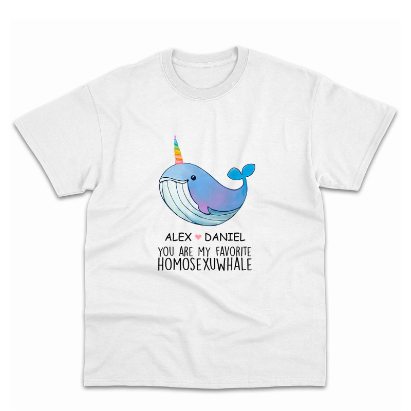 Celebrate 2 Years of Love with a Personalized Homosexuwhale Tshirt - My Mindful Gifts