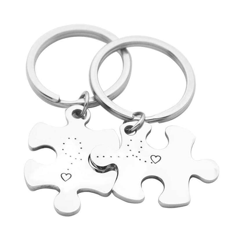 Connect and Celebrate Your 2nd Anniversary with Friendship Puzzle Piece Keychains