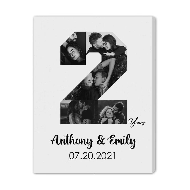 12. Capture Your Love Story in a Personalized 2nd Anniversary Photo Collage Gift