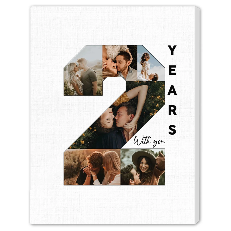 4. Capture Your Journey Together with a Personalized 2nd Year Anniversary Photo Collage