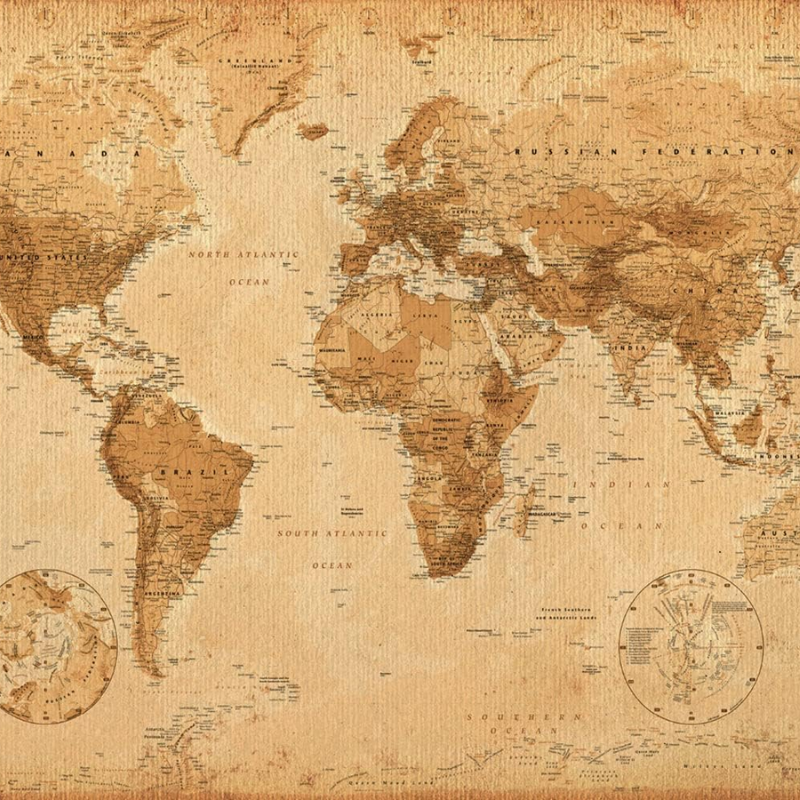 27. Antique Map - Navigating History: A Unique Copper Anniversary Gift for Explorers