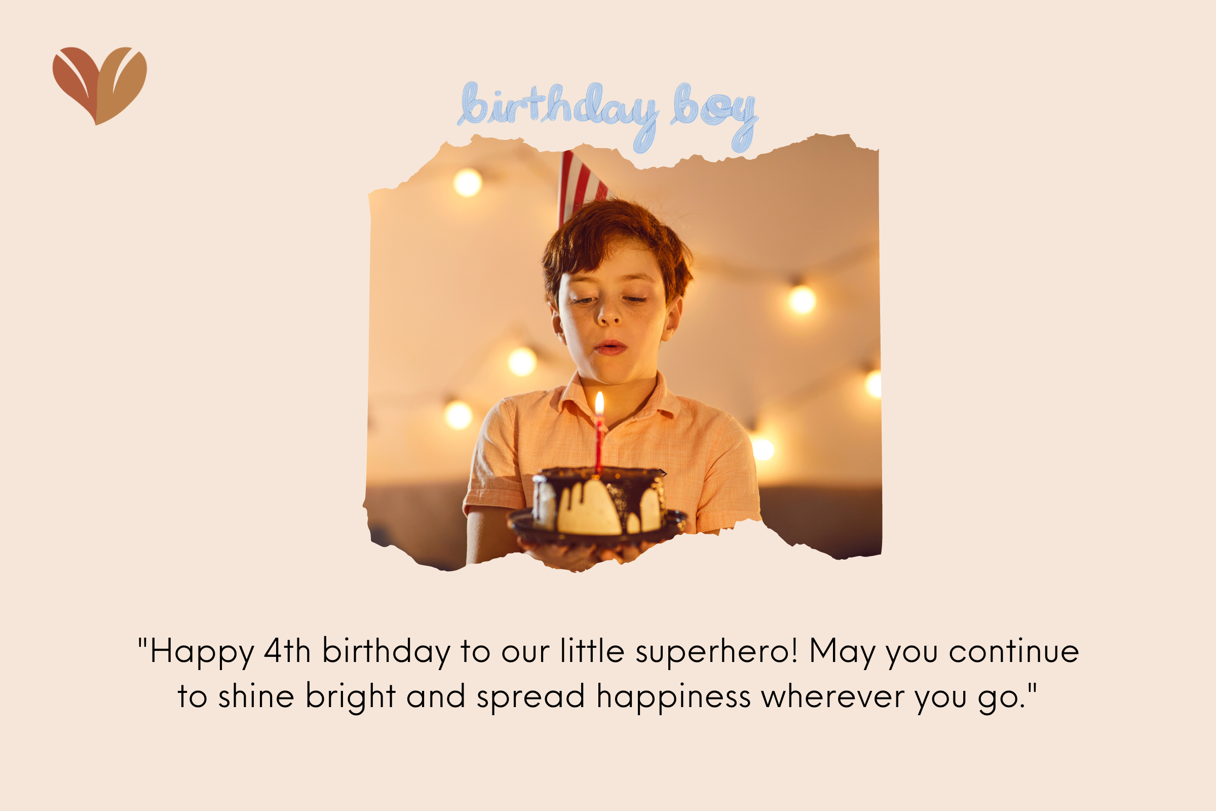 4th birthday wishes for boy