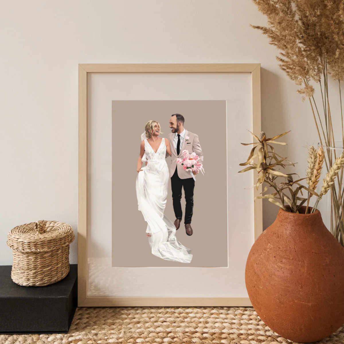 12. Capture Your Love Story with a Custom Couple Portrait – A Timeless Anniversary Gift Idea