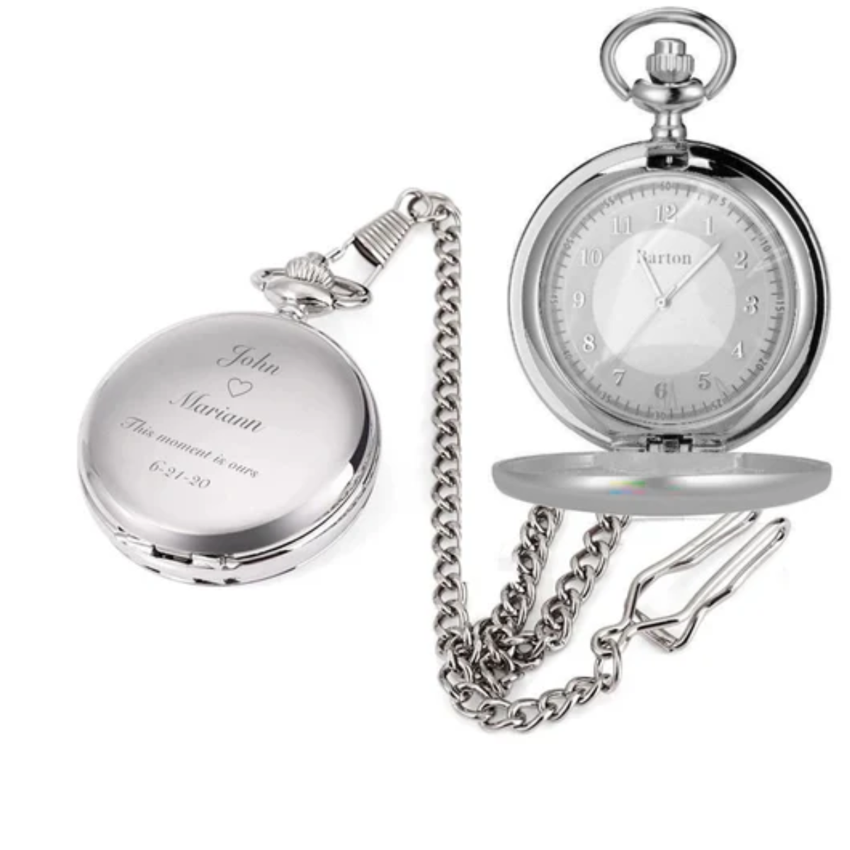 14. Timeless Love: Engraved Pocket Watch, the Perfect 10 Year Anniversary Gift for Him