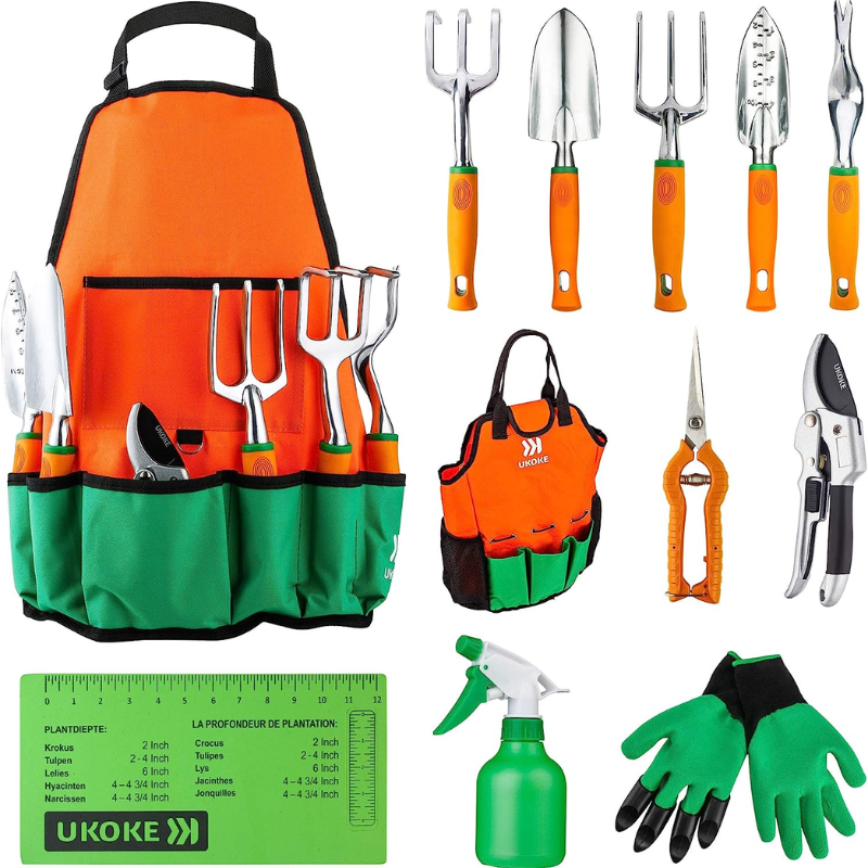 Gardening Tool Set with Tote