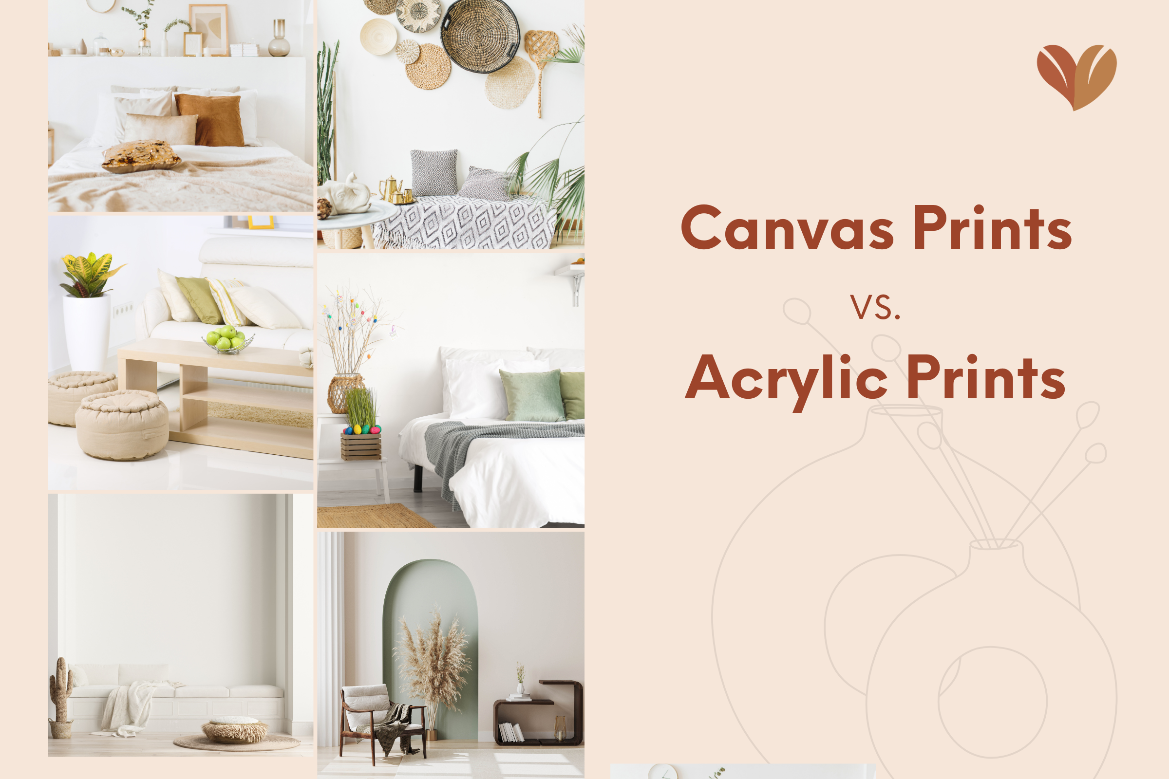 Discover the key differences between acrylic prints and canvas prints for your home décor needs