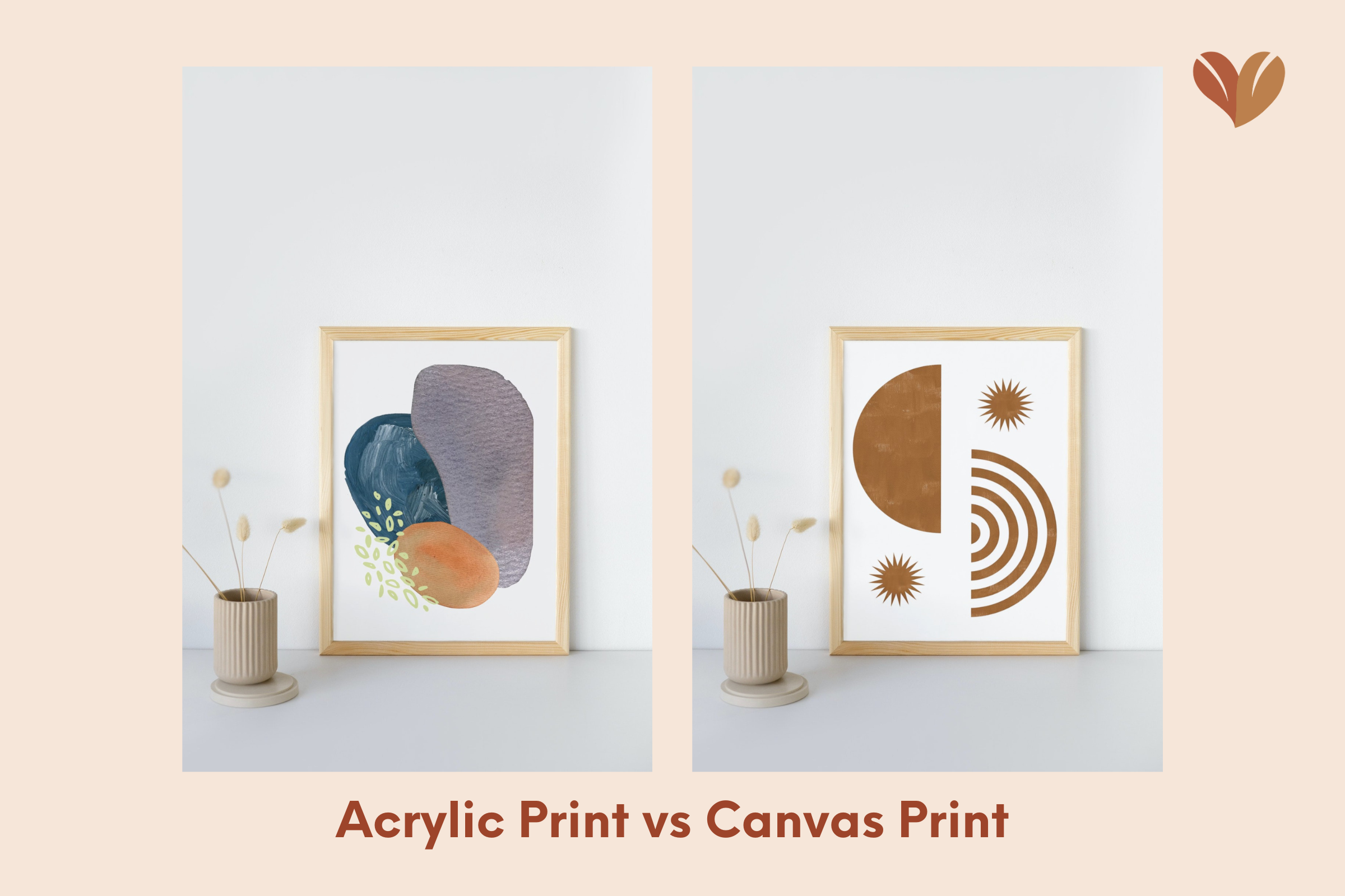 Comparing the stunning clarity and depth of acrylic prints versus the timeless appeal of canvas prints