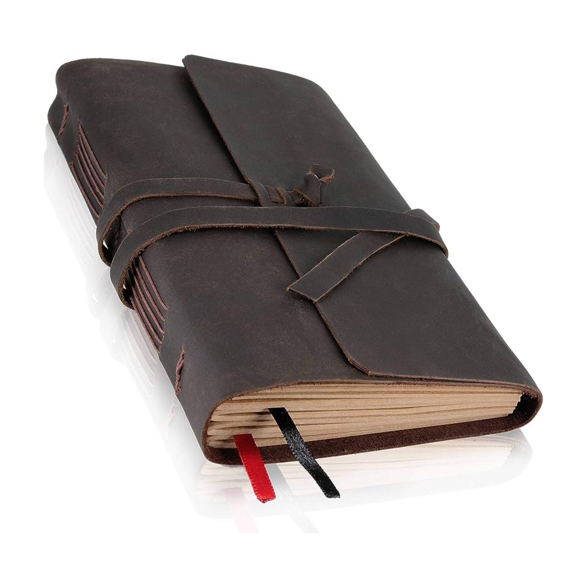 26. Timeless Elegance: Capture His Thoughts with a Personalized Leather Bound Journal