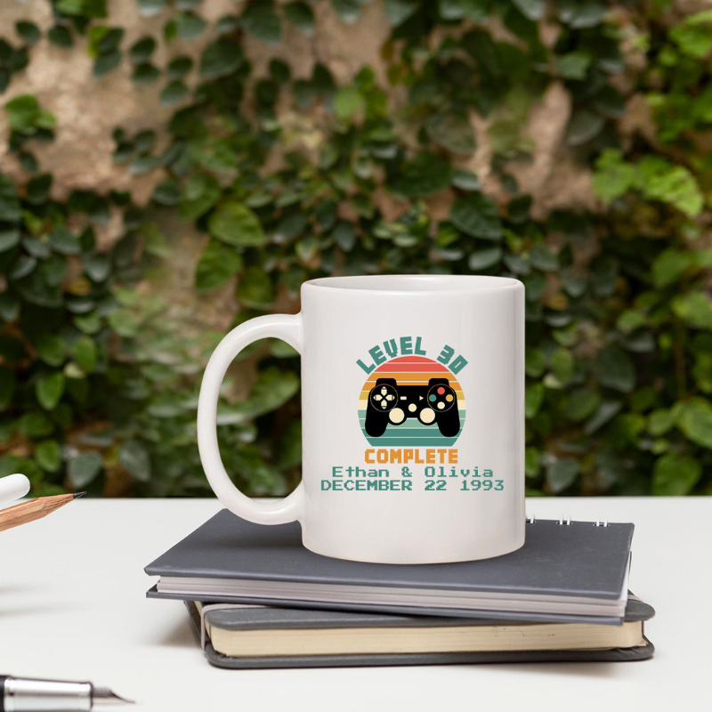 10. Level 30 Complete - Personalized 30 Year Anniversary Mug: A Custom Gift with Meaning