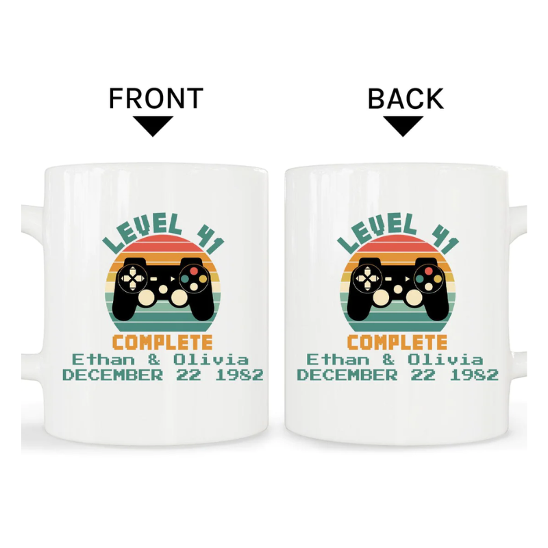 2. Level Up Your Anniversary with A Personalized 41 Year Gift - Custom Mug