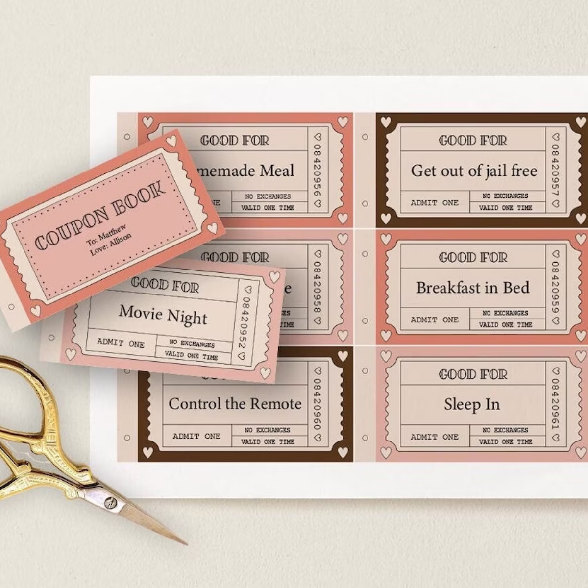 19. Love Coupons: A Unique and Personalized Anniversary Gift Idea for Him