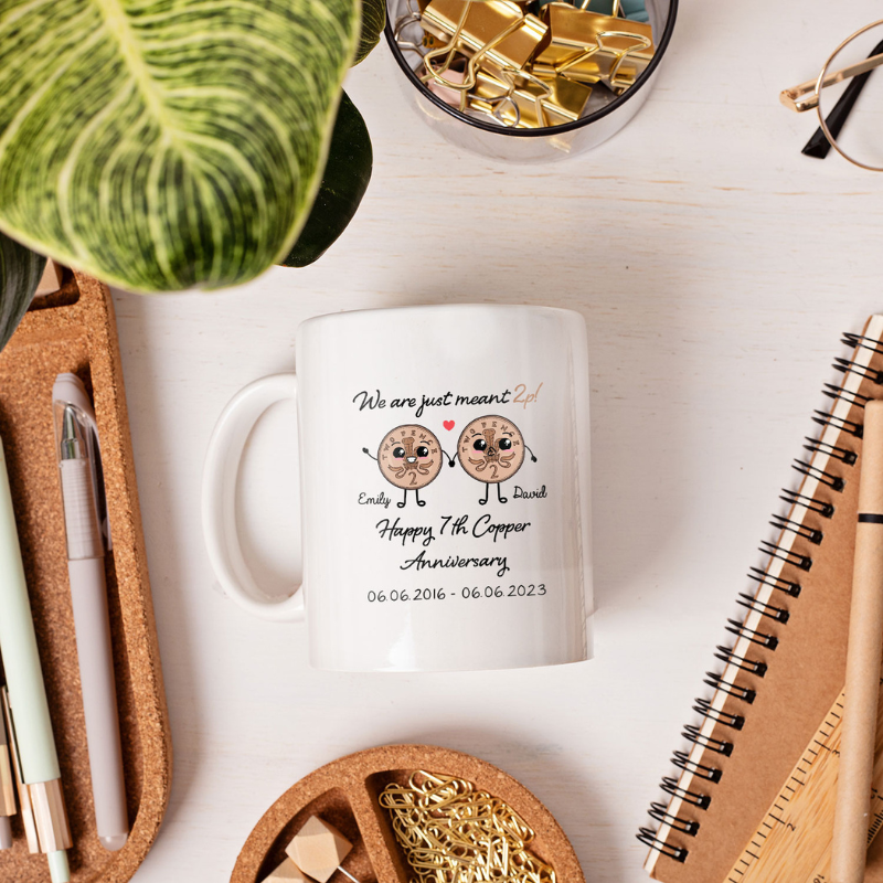 Celebrate 7 Years of Love with a Personalized Copper Mug - The Perfect Anniversary Gift!